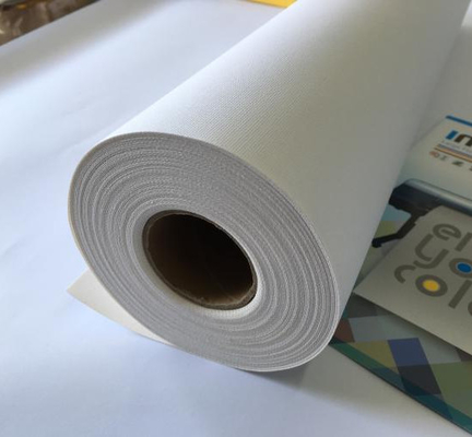 PVC 220Gsm Matte Inkjet Digital Large Format Printing Canvas Polyester Printing Fabric In Roll